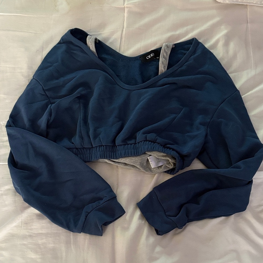 Cider Deep Blue Crop Top
